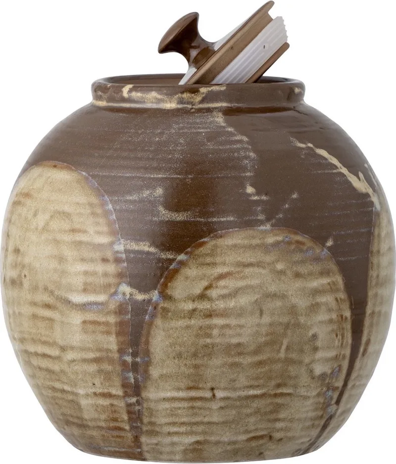 Voorraadpot Nasib bruin 22cm by Bloomingville in [gid://shopify/Metaobject/307221758287] – product photo