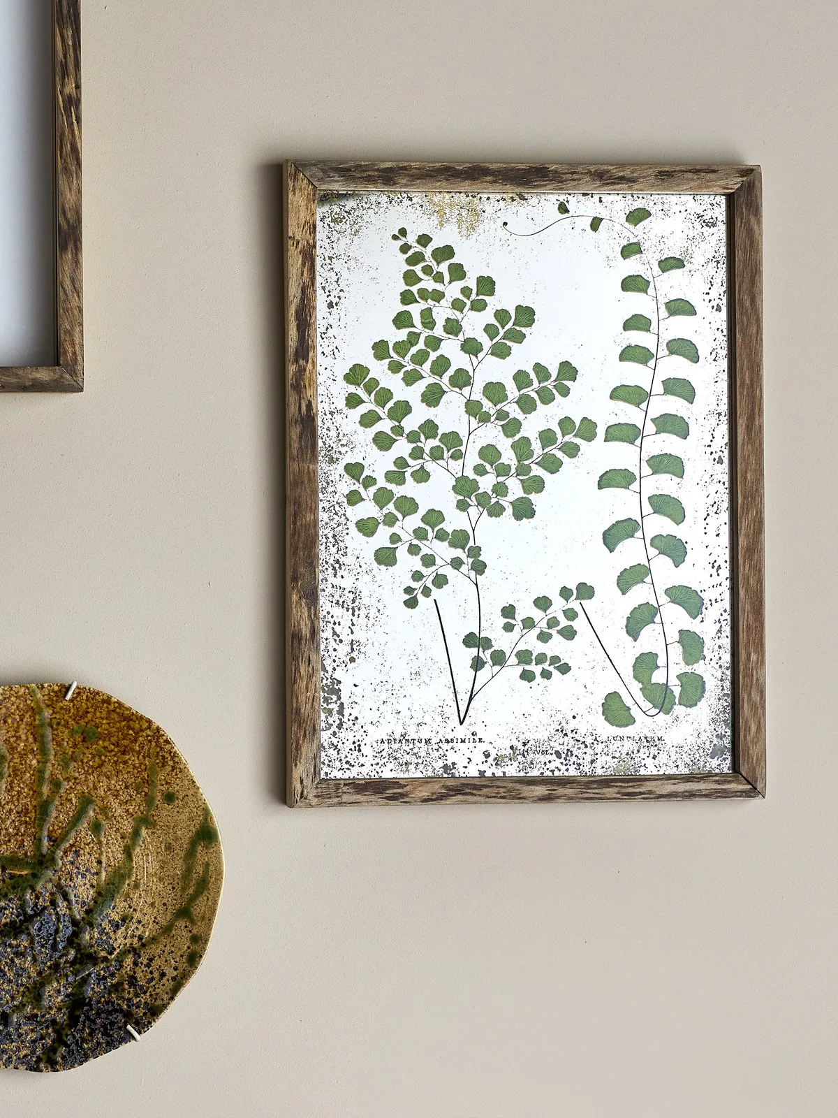 Wanddecoratie Tipper, Groen en Beige, B: 46 cm, H: 34,5 cm van Bloomingville – productfoto