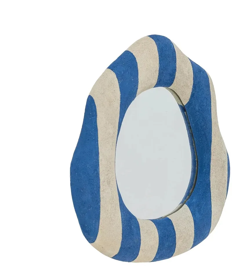Wandspiegel Travis blauw 39 × 38 cm by Bloomingville in [gid://shopify/Metaobject/303390916943] – product photo