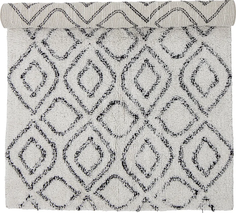 Warda Vloerkleed - Beige - Wol van Bloomingville in Ecru – productfoto