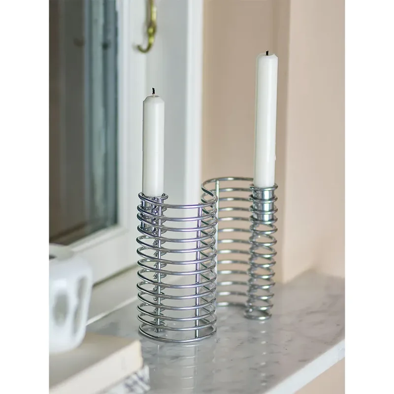 Wavela Kerzenhalter 15,5x14,5 cm Silber by Bloomingville – product photo 2 of 4
