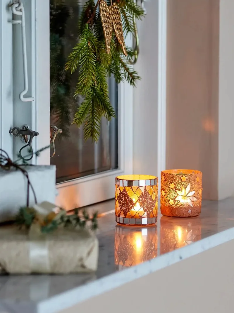 Waxinelichthouder glas nature Miya - set van 2 by Bloomingville in [gid://shopify/Metaobject/297300001103,gid://shopify/Metaobject/303097905487] – product photo