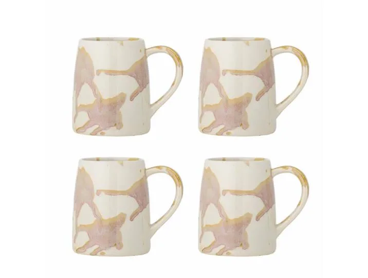 Winnie mokken roze/creme set van 4 stuks van Bloomingville – productfoto