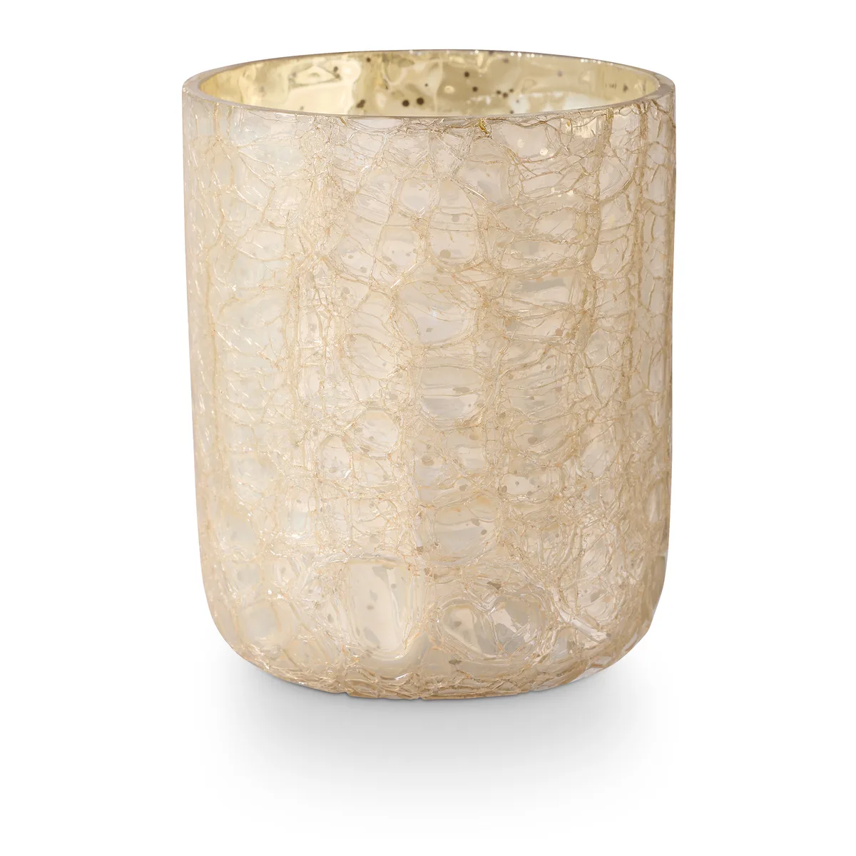 Winter White Crackle Glas Duftlys, Hvid,, 235 G. - 40 Hours - D7,5xH9 cm van Bloomingville – productfoto