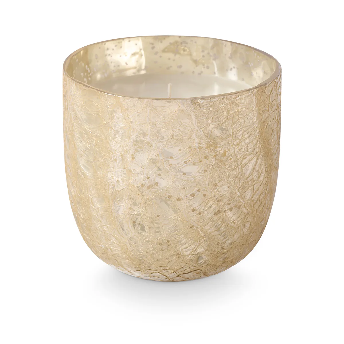 Winter White Crackle Glas Duftlys, Hvid,, 610 G. - 80 Hours - D12xH11,5 cm van Bloomingville – productfoto