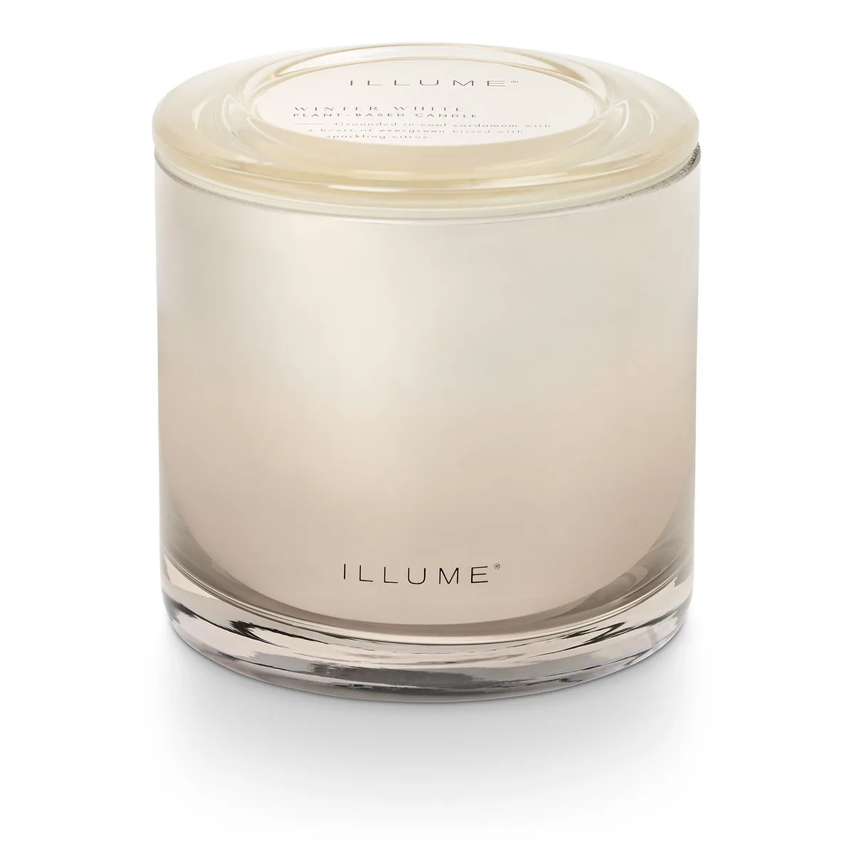 Winter White Statement Glas Duftlys, Hvid,, 590 G. - 60 Hours - D11,5xH12 cm de Bloomingville – photo du produit