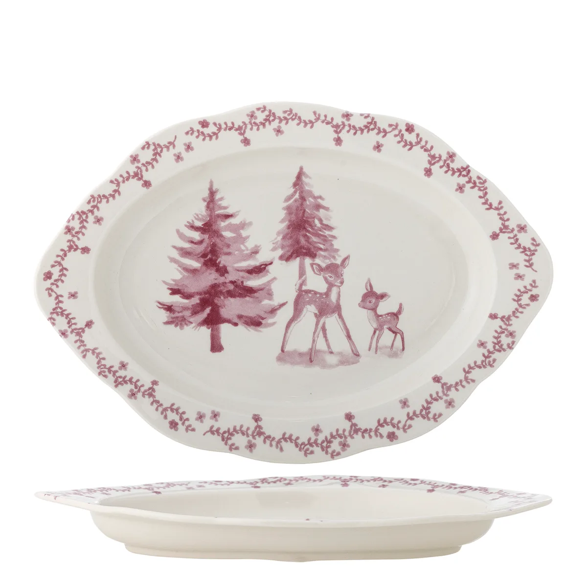 Wonderland Serveringsfad, Rosa, Stentøj, L31xH3xW21 cm fra Bloomingville – produktbillede