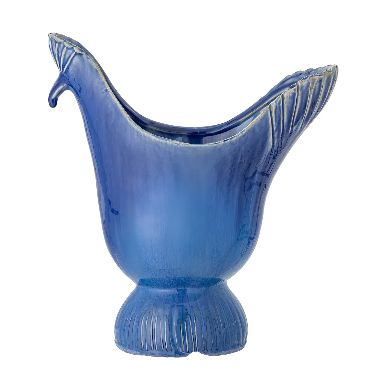 Wylie Vase, Blå, Stentøj, L26xH29xW15 cm von Bloomingville – Produktfoto
