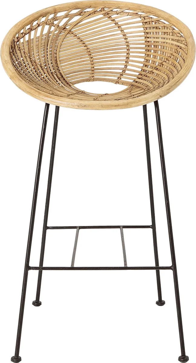 Yonne Barstoel - Beige - Rotan by Bloomingville in Natuur – product photo