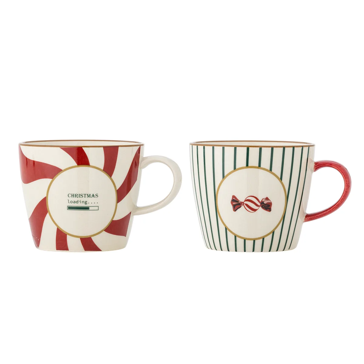 Yule Krus, Multifarvet, Stentøj, D9,5xH8 cm, Set of 2 de Bloomingville – photo du produit