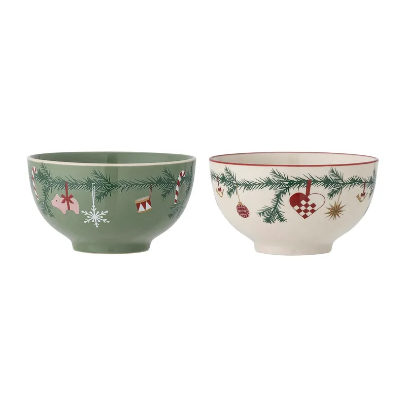 Yule Schale 2er Pack Green by Bloomingville – product photo
