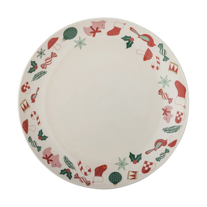 Yule Servierplatte Ø28 cm Natur-rot by Bloomingville – product photo