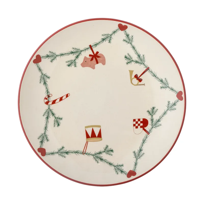 Yule Teller Ø25,5 cm Weiß by Bloomingville – product photo