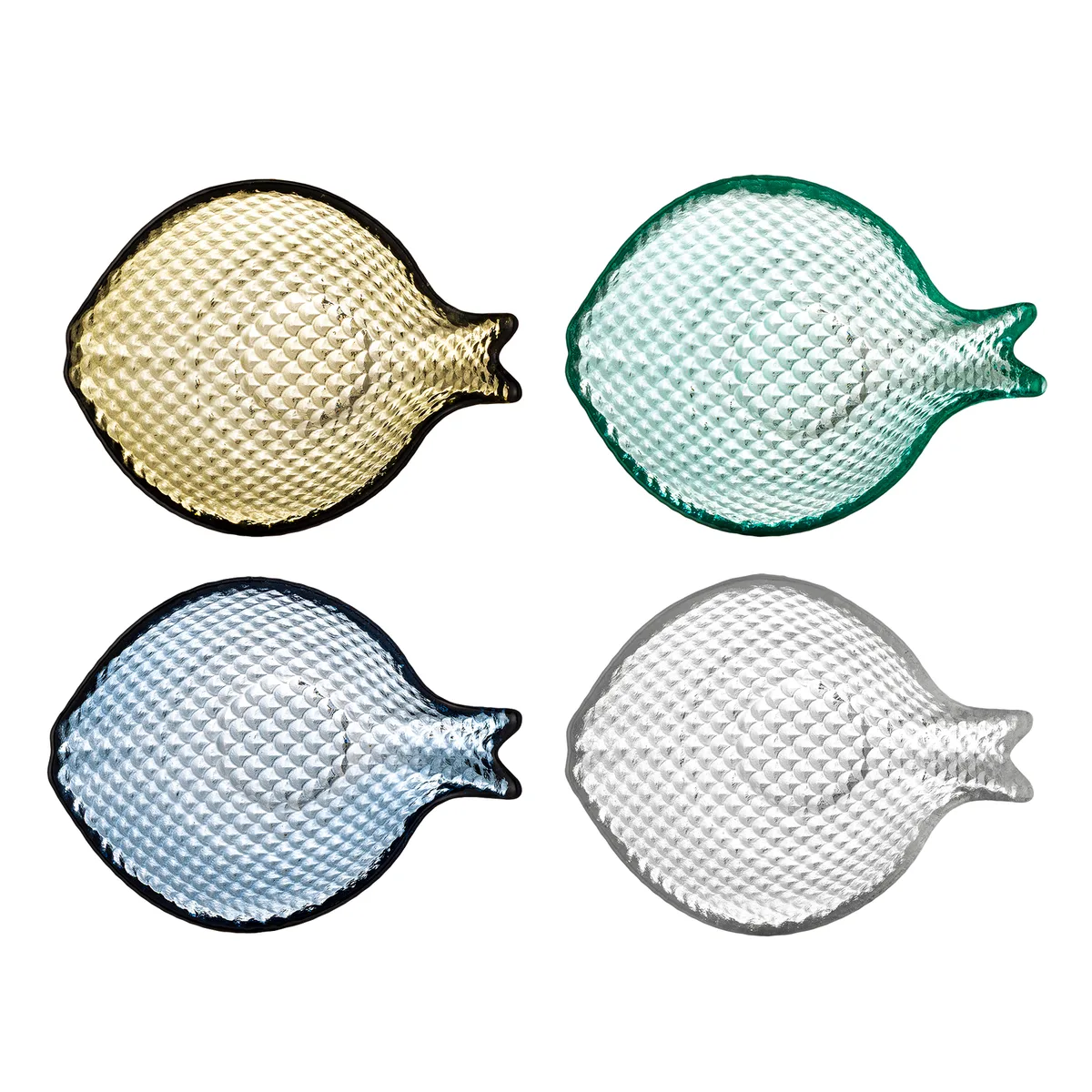 Yuta Skål, Multifarvet, Glas, L14xH5xW10,5 cm, Set of 4 van Bloomingville – productfoto