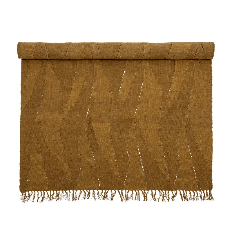 Zola Teppich, Braun, Wolle B: 140cm, L: 200cm by Bloomingville – product photo