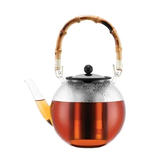 Assam Teekanne mit Bambusgriff 1 l Klar by Bodum – product photo 1 of 2
