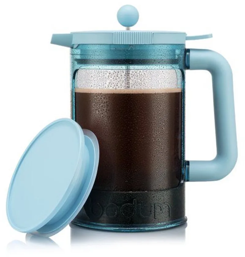 Bean Cafetière voor ijskoffie / cold brew | Kunststof BPA-vrij | 1.5L | 12 kops de Bodum en Blauw – photo du produit