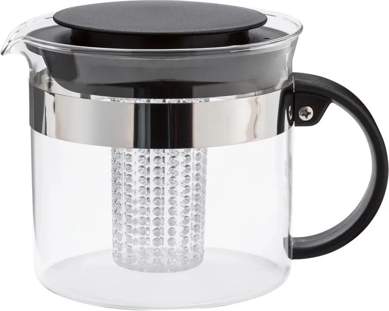 Bistro Nouveau Theepot - 1.0l - Zwart von Bodum in Transparant – Produktfoto