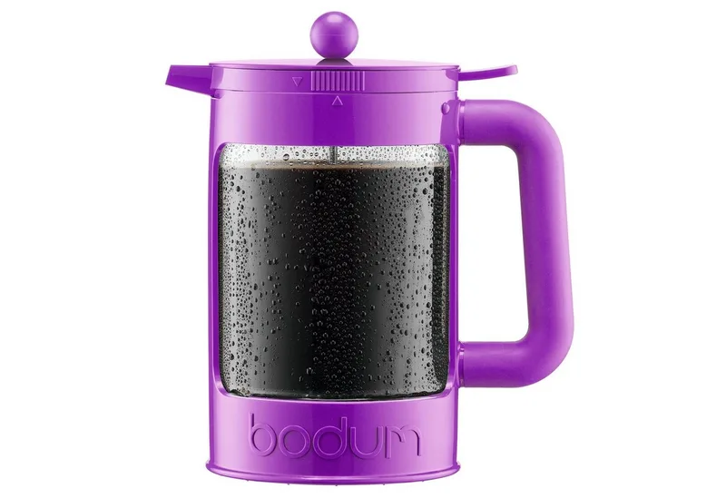 French Press Kanne, Eiskaffeepresse, 1,5 Liter, Handpresse, mit zusätzlichen Verschluss by Bodum in Purple – product photo