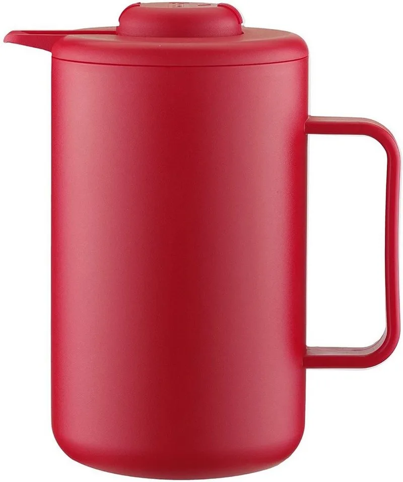 Isolierkanne Bistro, Kunstoff, mit Edelstahlkern, Fassungsvermögen 1 Liter by Bodum in Rot – product photo