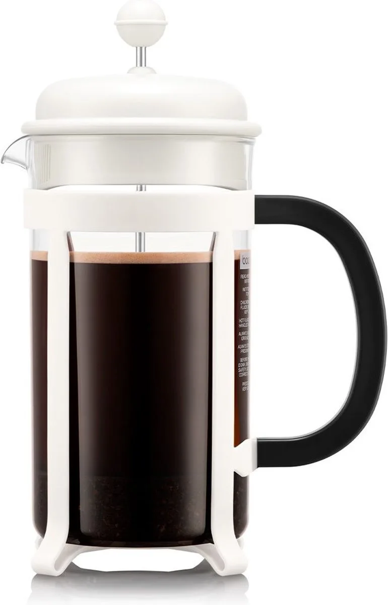 Java French Press Cafetière | Kunststof | 8 kops | 1L by Bodum in Gebroken Wit – product photo