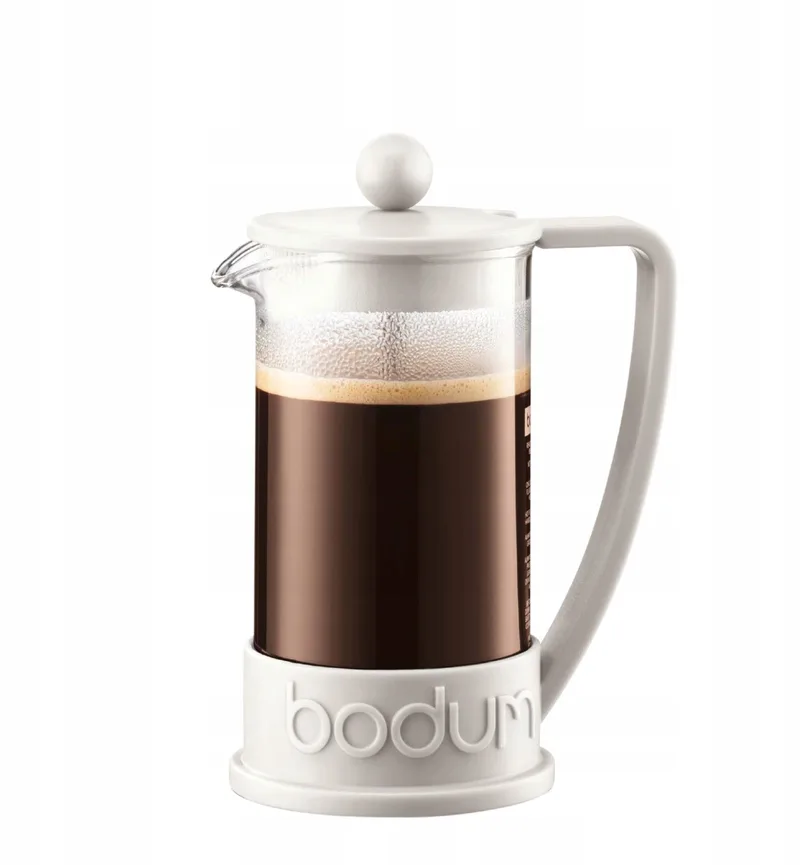 Koffiezetter - Glazen Kan voor Gemalen Koffie by Bodum in Wit – product photo