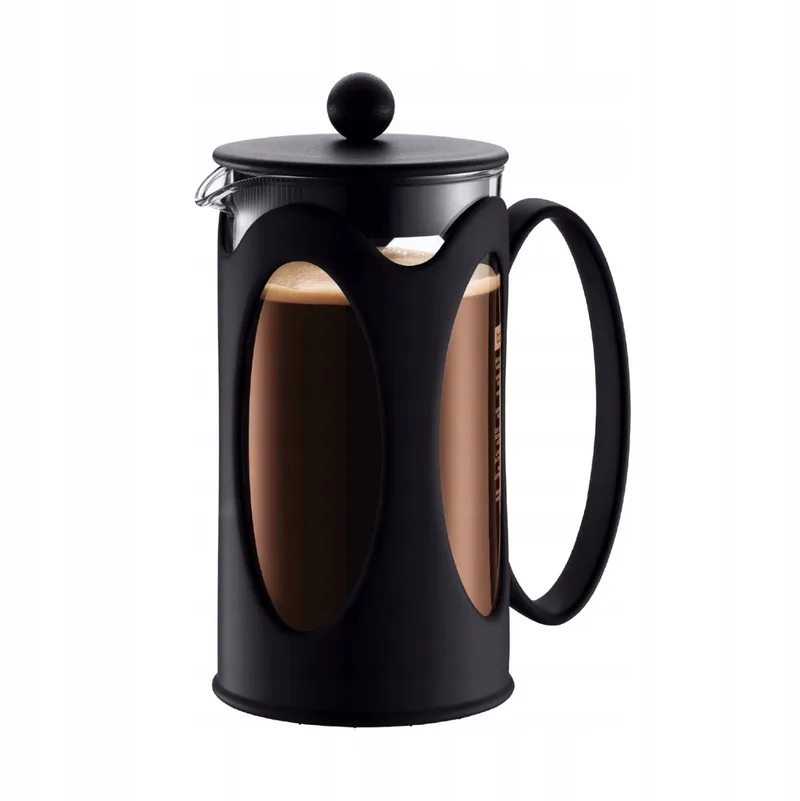 Merkloze French Press Koffiezetter - 1L, Glas en Roestvrij Staal by Bodum in Zwart – product photo