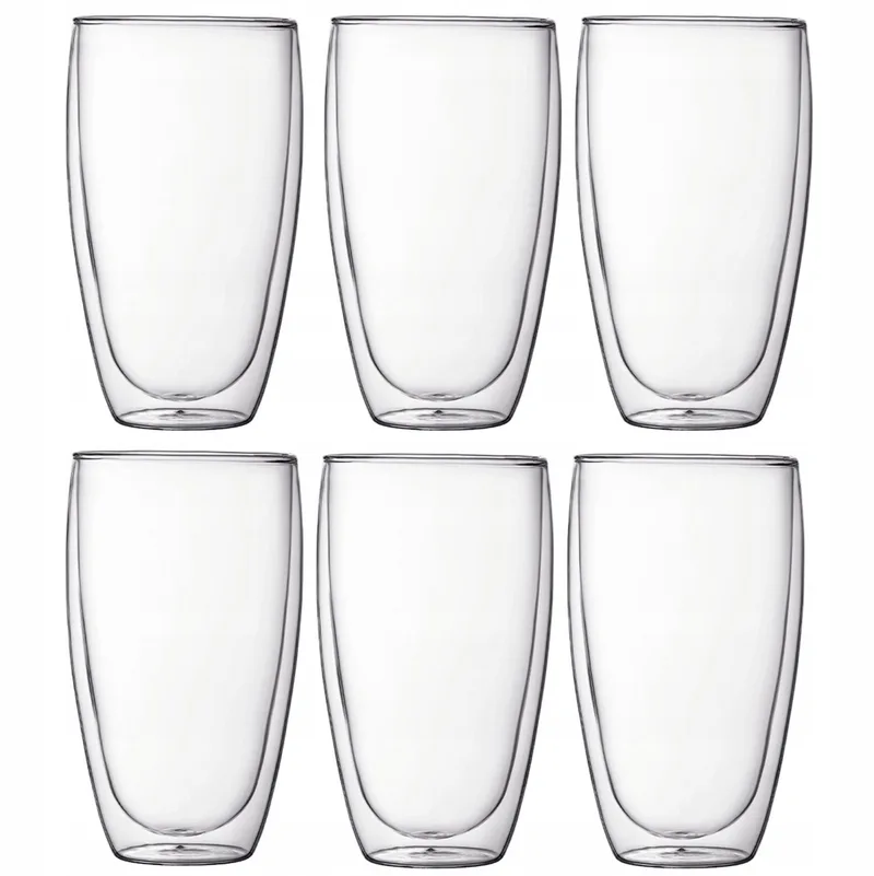 Set van 6 Dubbelwandige Glazen 0.45L by Bodum in Transparent – product photo