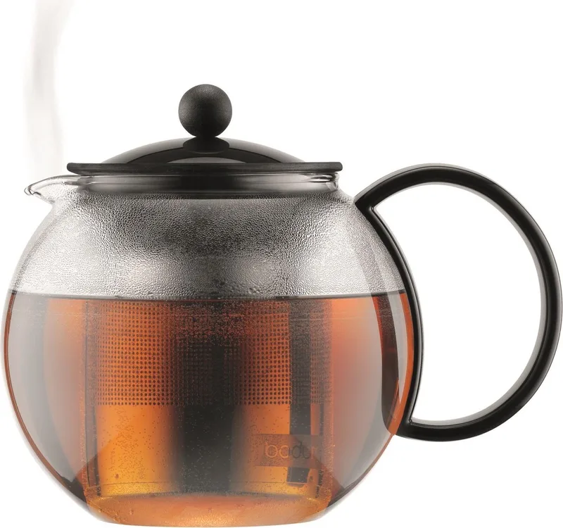 Theepot met rvs filter, Assam 0.5L by Bodum in Zwart – product photo