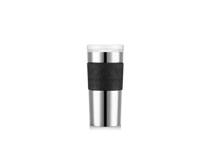 TRAVEL MUG Vakuum-Reisebecher, klein, 0,35 l, 12 oz, Edelstahl Schwarz von Bodum – Produktfoto