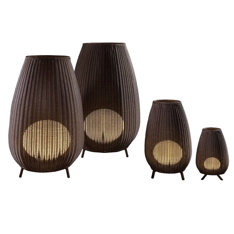 Amphora 02 terraslamp, rotan Brown von Bover in Braun – Produktfoto