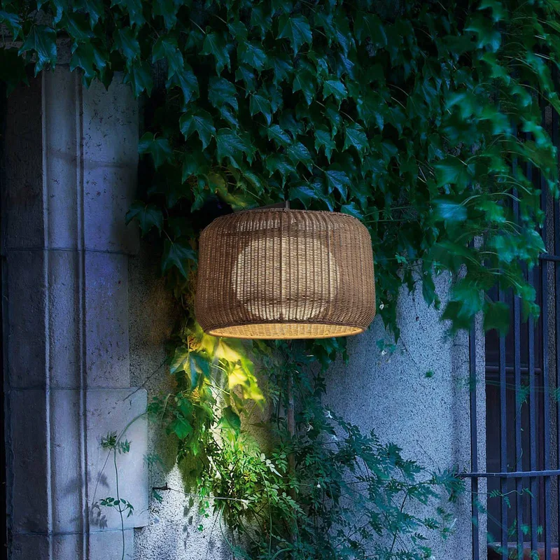 buitenwandlamp Fora A, grafietbruin/bruin, Ø 50 cm, E27 by Bover in Grafietbruin, Brown – product photo