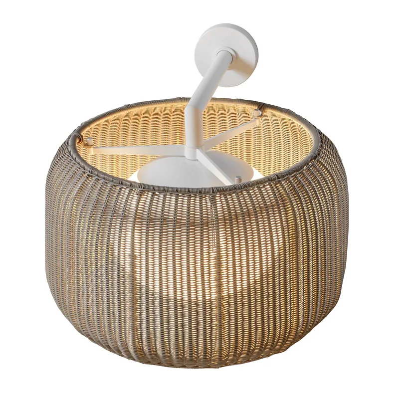 buitenwandlamp Fora A, natuurlijk wit/beige, Ø 50 cm, E27 de Bover en Natuurlijk wit, Beige – photo du produit 3 sur 3