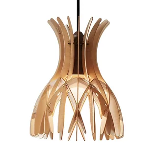 Domita S/20 hanglamp, bruin/beuken by Bover in Beuken, Grafietbruin – product photo 1 of 2