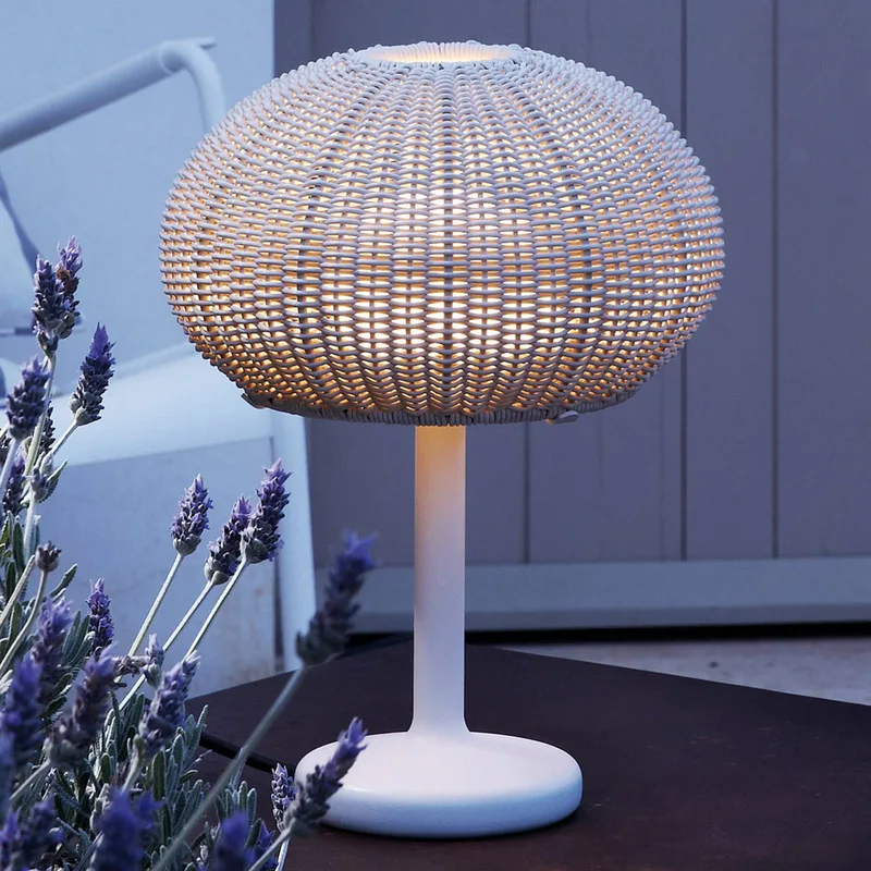 Garota Mini LED tafellamp buiten von Bover in Weiß, Beige – Produktfoto