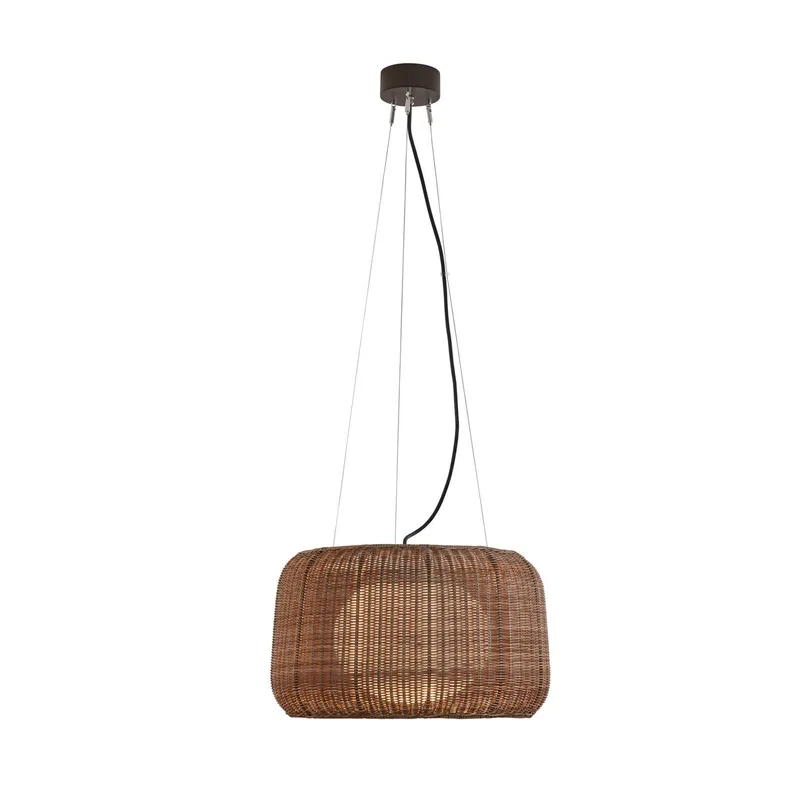 LED buiten hanglamp Fora S, grafietbruin/bruinØ 50 cm by Bover in Grafietbruin, Brown – product photo