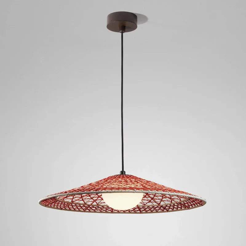 LED buiten hanglamp Nans Balis S/55, bruin/rood de Bover en Marron, Rouge – photo du produit