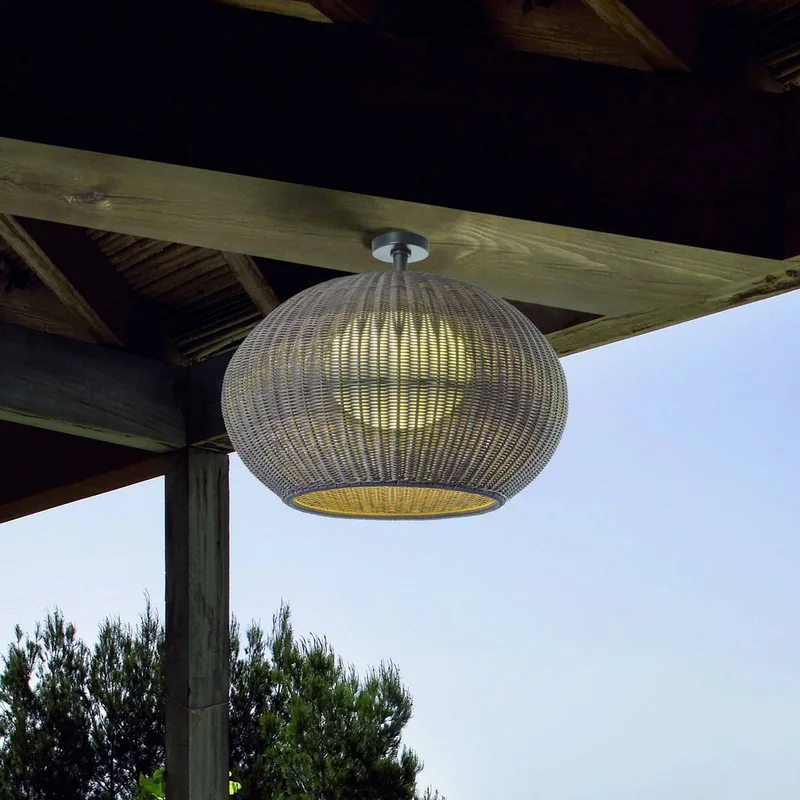 LED buiten plafondlamp Garota, wit/ivoorkleurig by Bover in White, Ivoorkleurig – product photo
