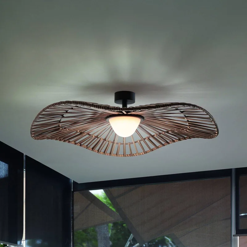 LED buiten plafondlamp, model Mediterránia, Ø 105 cm fra Bover i Brun – produktbillede