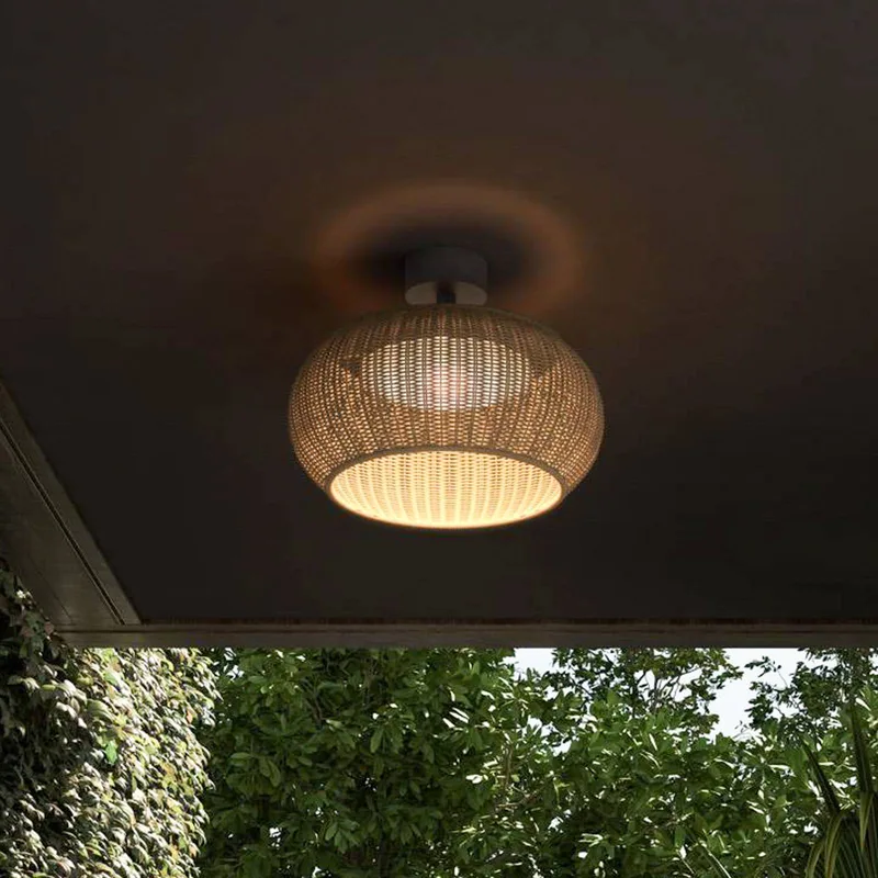 LED buiten plafondlamp Perris, bruin/bruin, Ø 47 cm by Bover in Brown – product photo