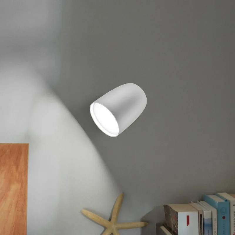 LED buiten wandlamp Nut, aluminium/staal, hoogte 13,5 cm van Bover in Wit – productfoto