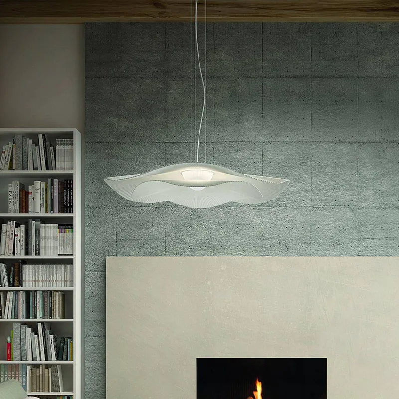 LED hanglamp Mediterránia S/105.2, wit/crèmekleurig de Bover en Blanc, Crème – photo du produit