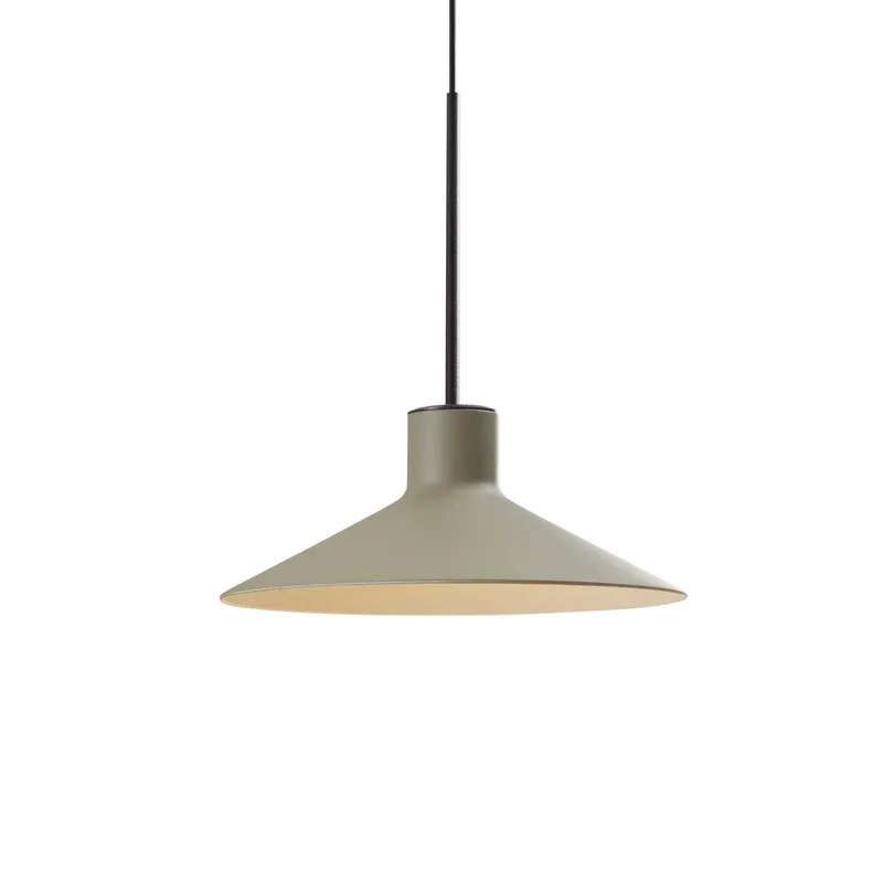 LED hanglamp Platet, zwart/olijfgrijs, 20 cm von Bover in Ebbenhout-zwart, Olijfgrijs – Produktfoto