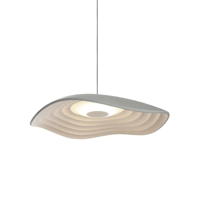 LED hanglamp Valentina S24, grijs/wit, Ø 24 cm von Bover in Grau, Weiß – Produktfoto