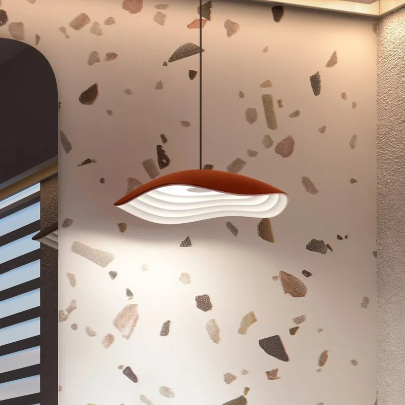 LED-hänglampa Valentina S24, terrakotta/vit von Bover in Terracotta, Weiß – Produktfoto