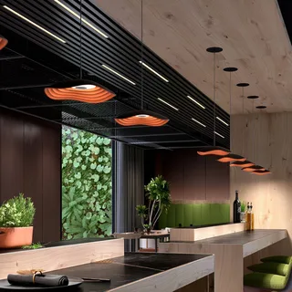 LED hanglamp Valentina S24, zwart/koper by Bover in Black, Copper – product photo 2 of 2