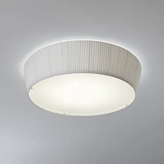 LED plafondlamp Plafonet, Ø 60 cm, aluminium/stof van Bover in Wit – productfoto 1 van 2