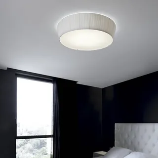 LED plafondlamp Plafonet, Ø 60 cm, aluminium/stof van Bover in Wit – productfoto 2 van 2