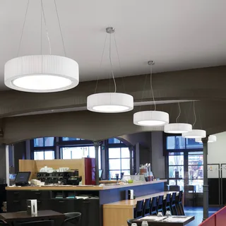 LED plafondlamp Urban, zilver/wit, Ø 60 cm van Bover in Zilver, Wit – productfoto 2 van 2