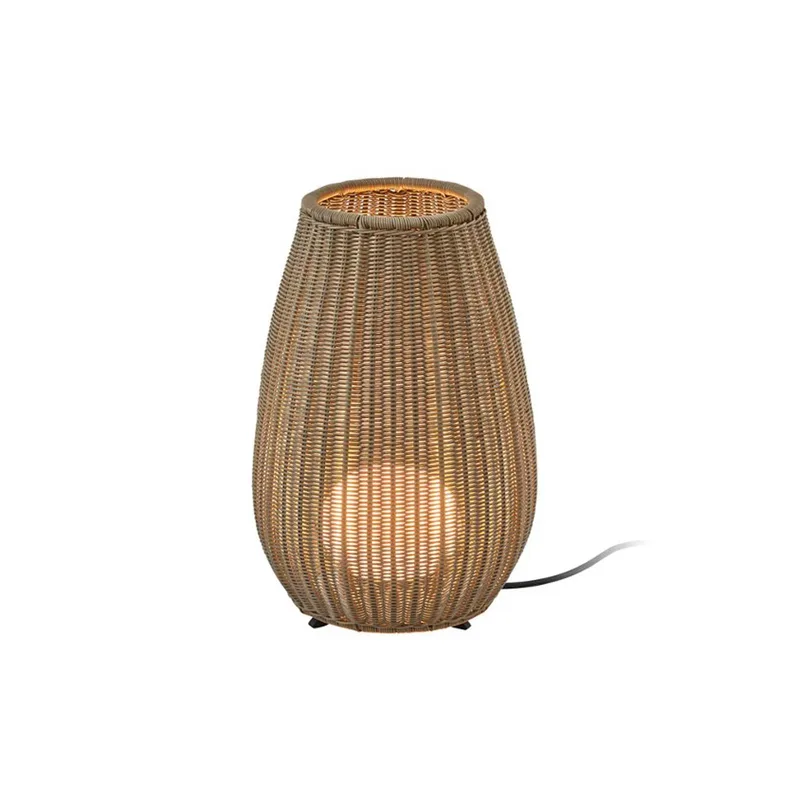 LED tafellamp Amphora, bruin/beige Hoogte 47 cm de Bover en Marron, Lichtbeige – photo du produit